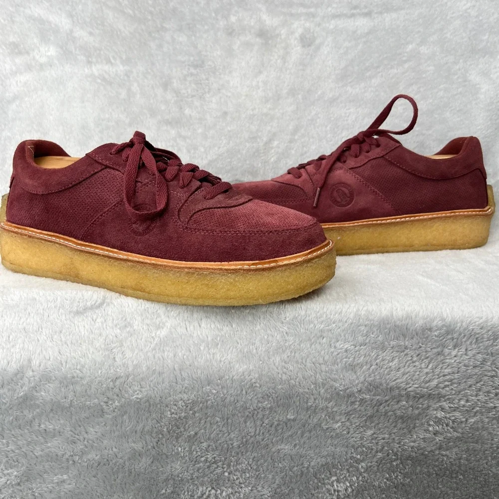 Clarks x Kith Sandford Oxblood Low Suede Sneakers 10.5 Burgundy Mens Crepe‎ Sole